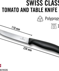 Alternative view of Victorinox 6-Piece Wavy Edge Steak and Tomato Knife. Round Tip. Black. 6.7833.6: Knives: Amazon.com.au