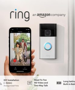 Ring Battery Video Doorbell (2024 release) | DIY Wireless Video Doorbell Camera I Head-To-Toe View. HD Video | Easy to install (5 min) | With Built-in Battery I 30-day free trial of Ring Home