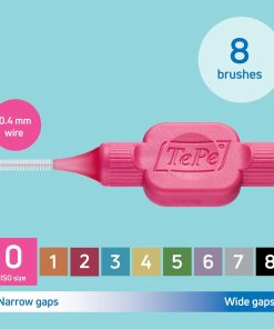Alternative view of TePe Interdental Brushes | Type: Original | Pink | Size 0 (0.4mm) | 1 Pack of 8 Brushes