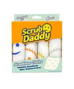 Scrub Daddy Streakless Cloth – 4ct: Cleaning Tools, Polyamide Material, Dusters